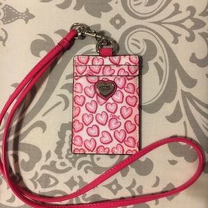 Coach Hearts Lanyard Card holder